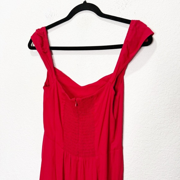 NWT Reformation Bryson Midi Dress Sweetheart Cherry Red - Picture 6 of 10